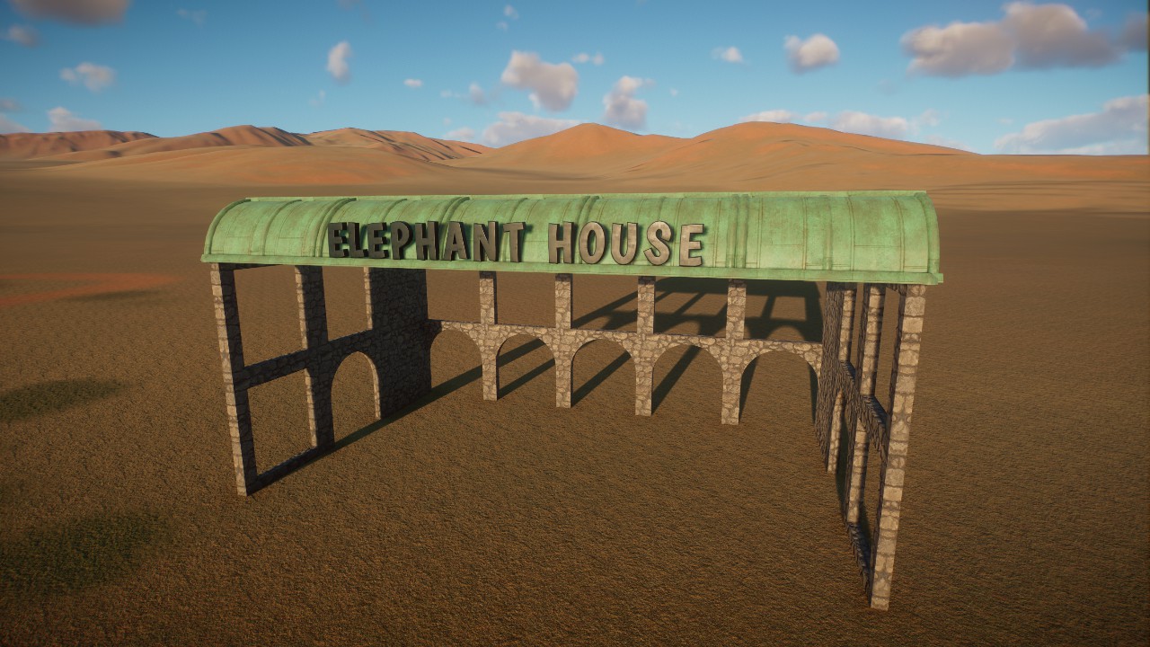 Stone and Copper Elephant House