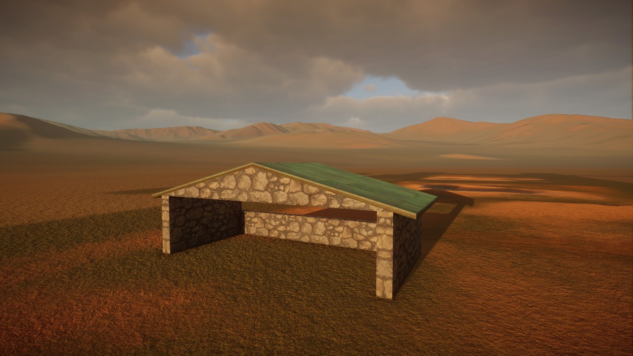 Stone and Copper Low Shelter