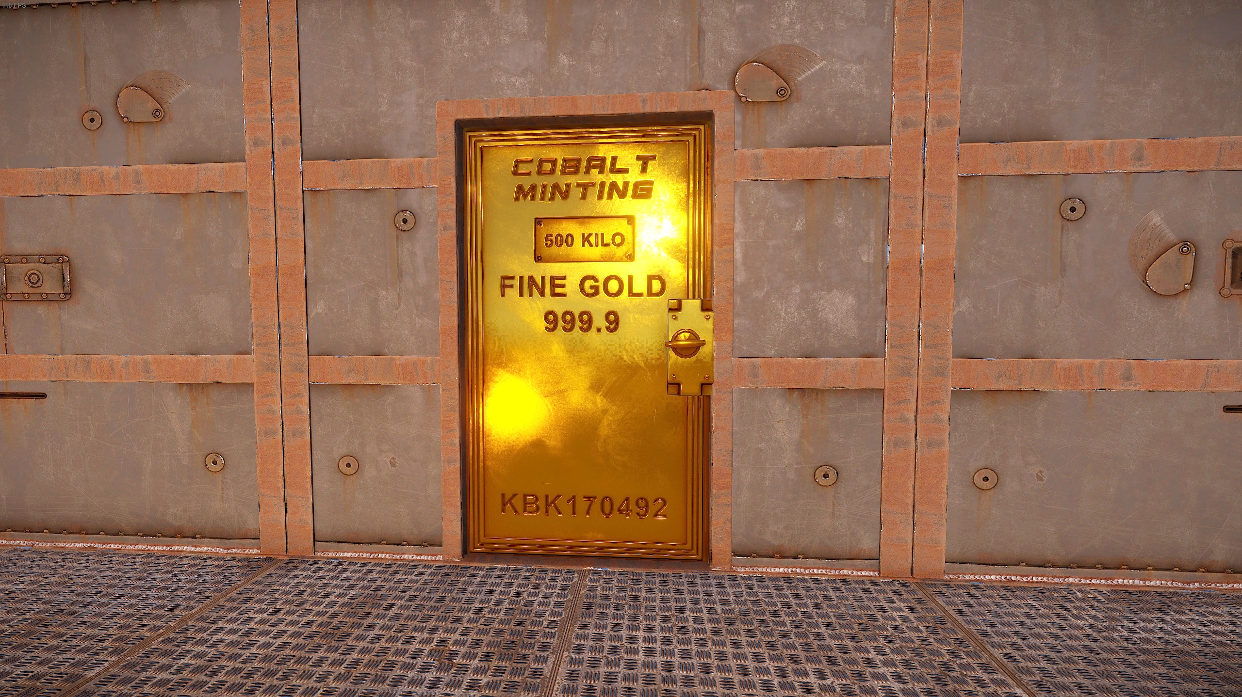 Minted Gold Armored Door