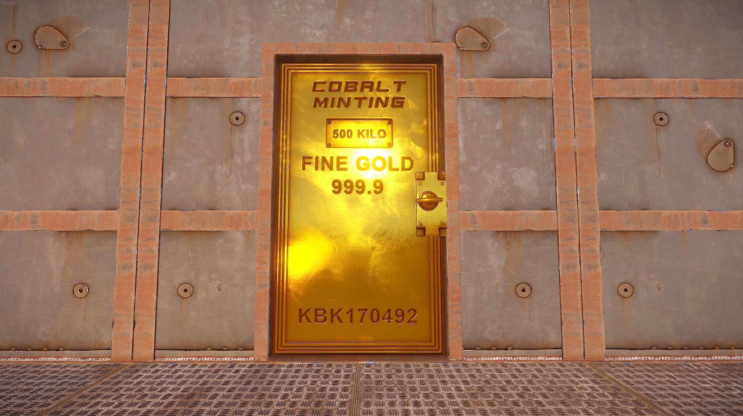 Minted Gold Armored Door