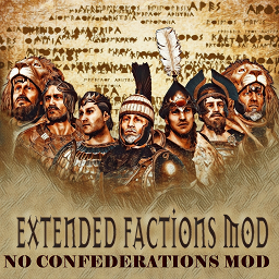 Extended Factions Mod - No Confederations for Major Factions Submod