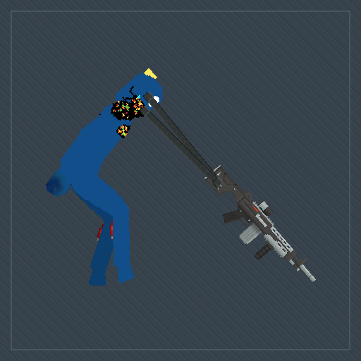 blue and a gun