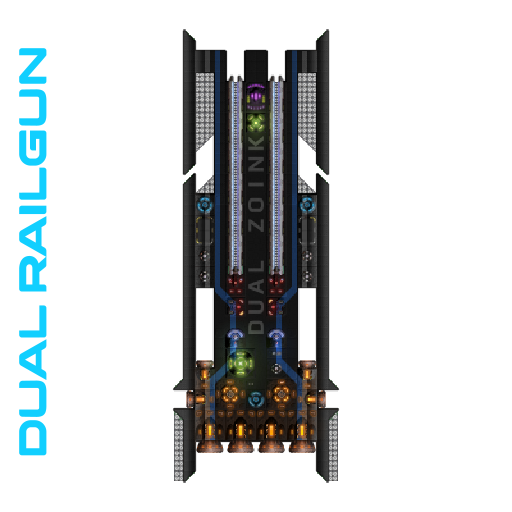 Dual railgun speedster - crew 28 - speed 89