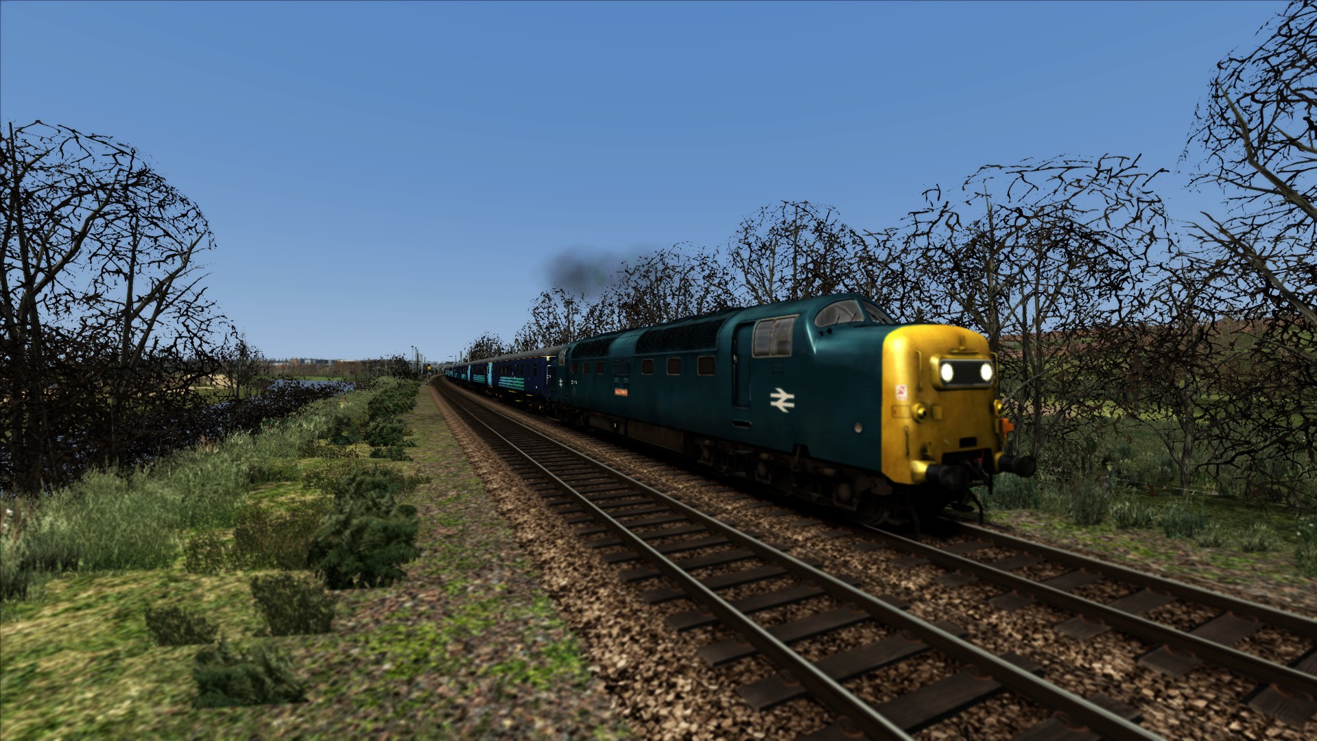 55014 Class 55 Norwich to Lowestoft with 8 Passenger cars Rail Tour