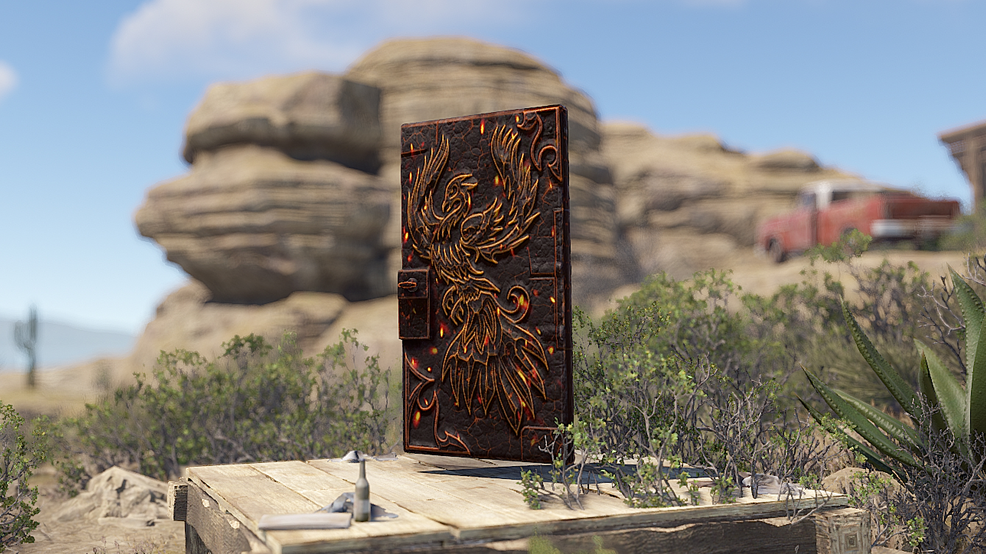 Fire Phoenix Metal Door
