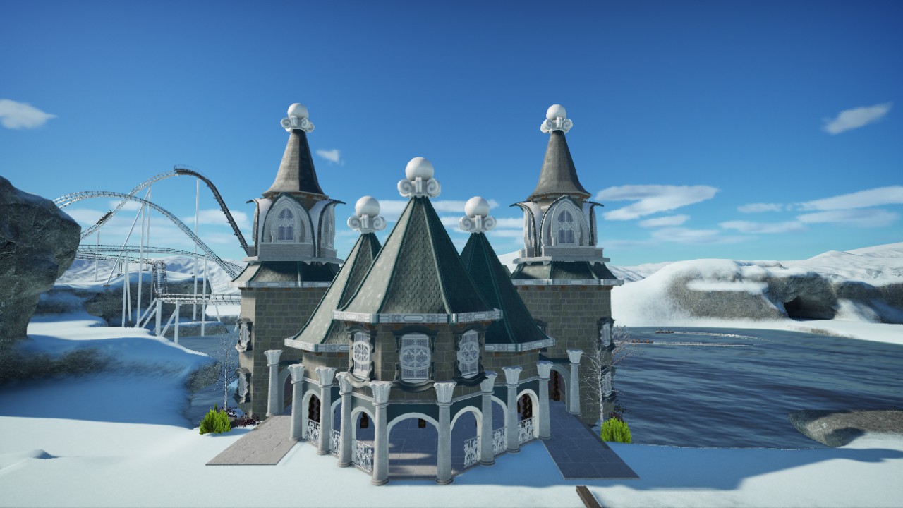 port of snow village  water coaster