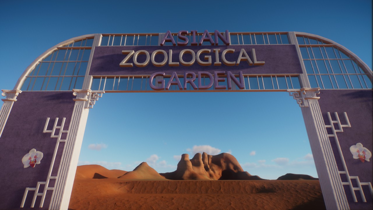 Asian Zoological Garden Archway Sign
