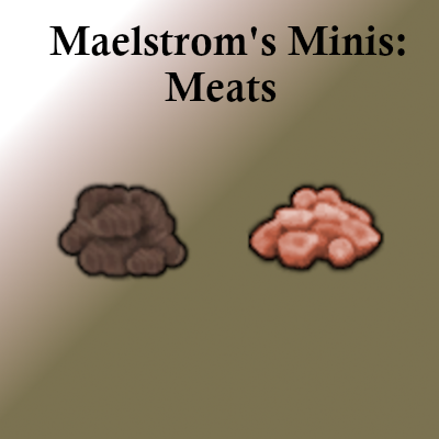 Maelstrom's Minis - Meat mod preview for RimWorld