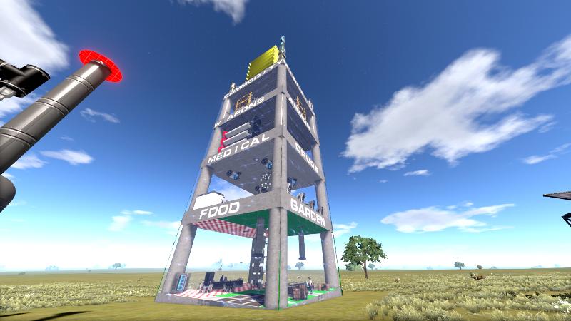 Tile-Tall Open Shopping Plaza