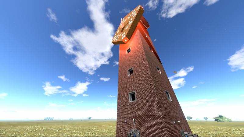 Tile-Clock Tower With Base