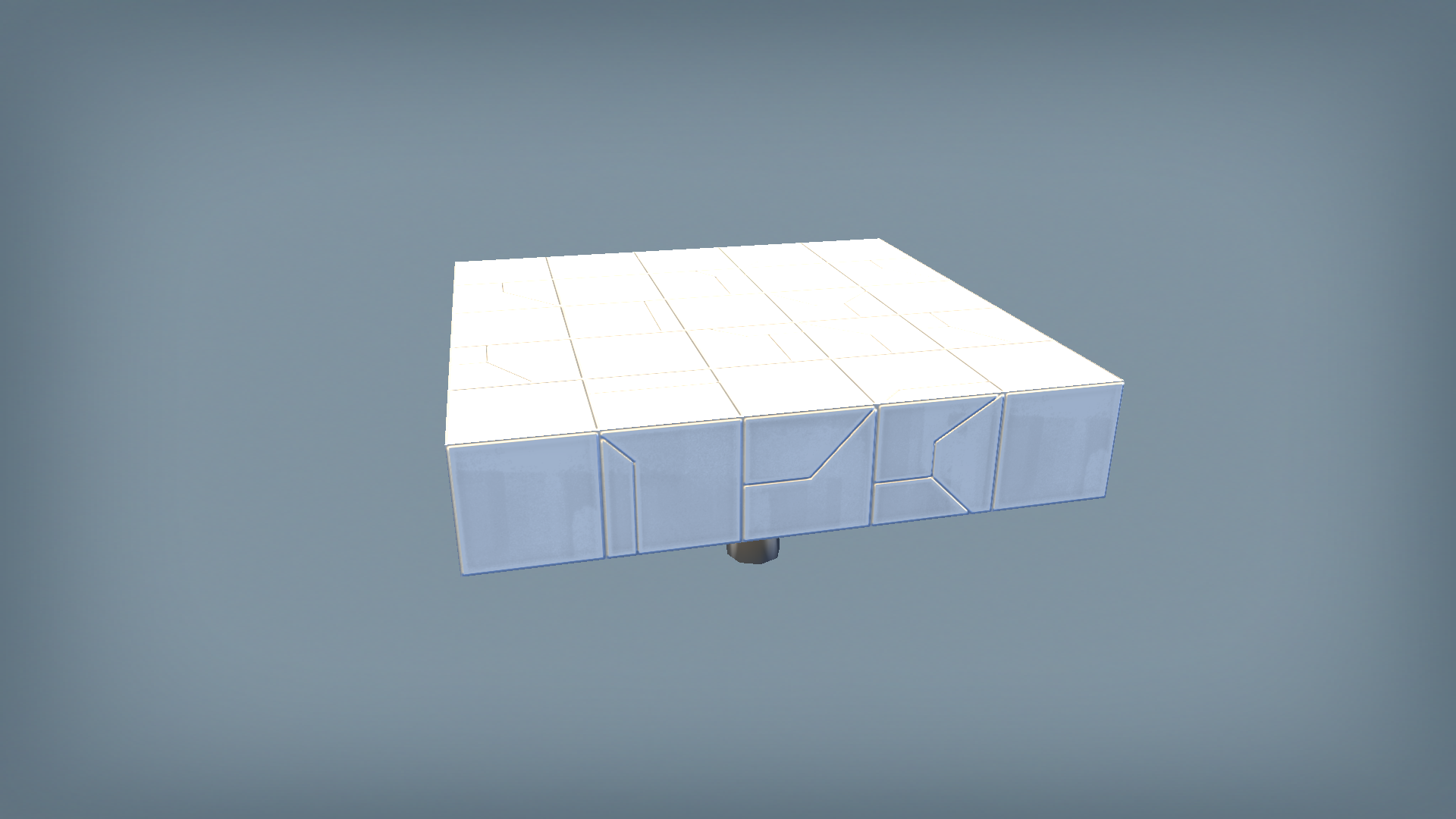 APERATURE PANEL END V1 WHITE