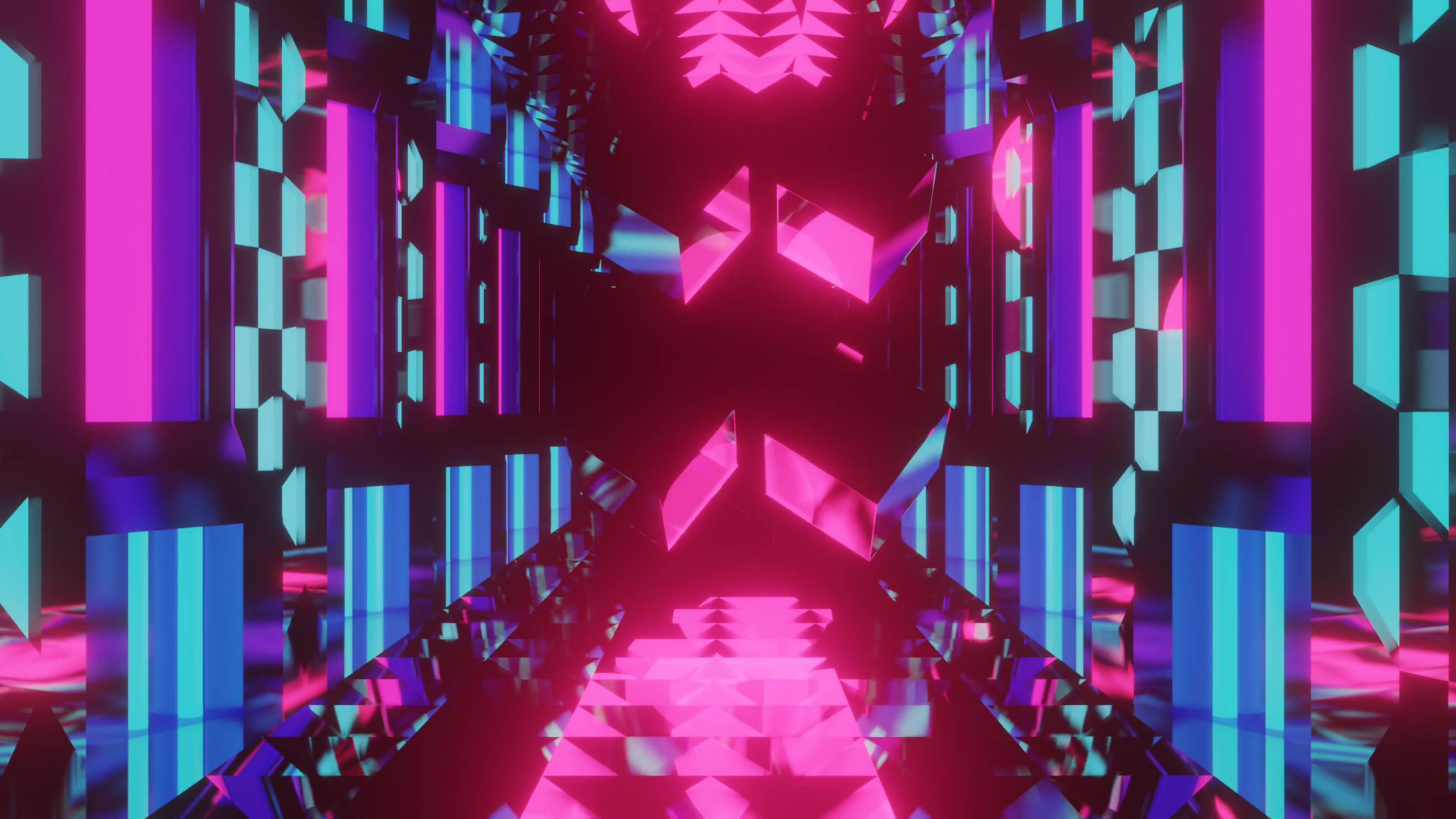 Pink/Blue Voxel Background