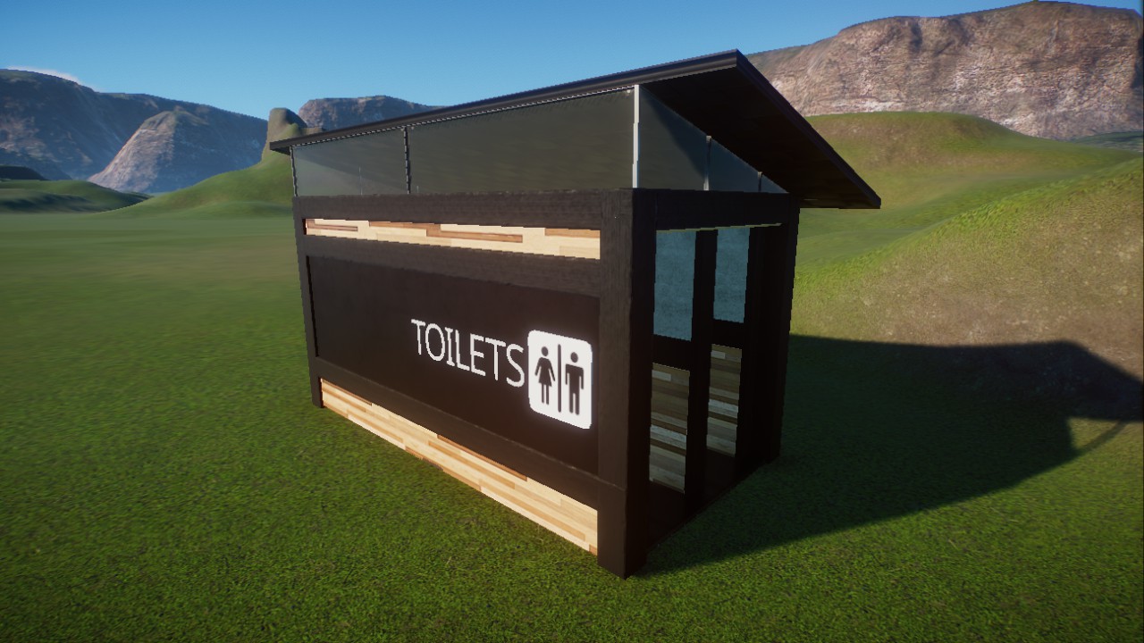 Black and Wood Toilet Mirror preview
