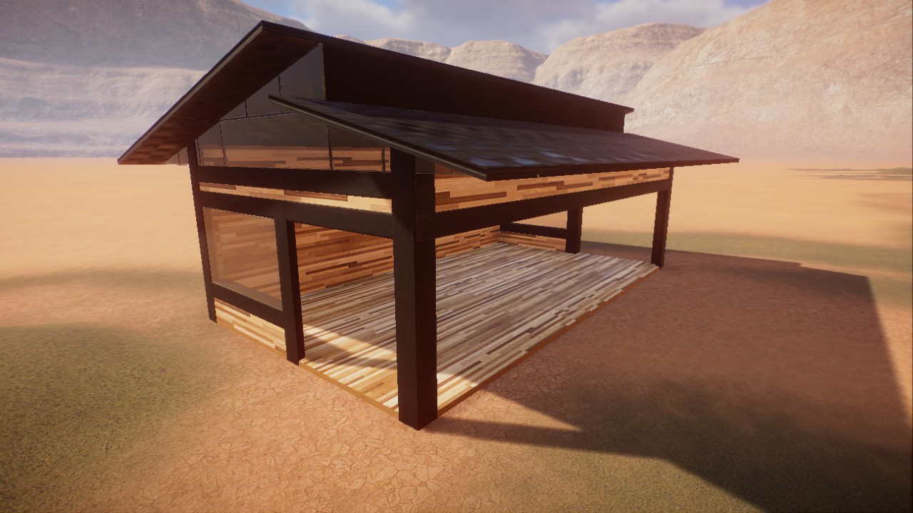 Black and Wood Small/Medium Shelter with Open Side preview