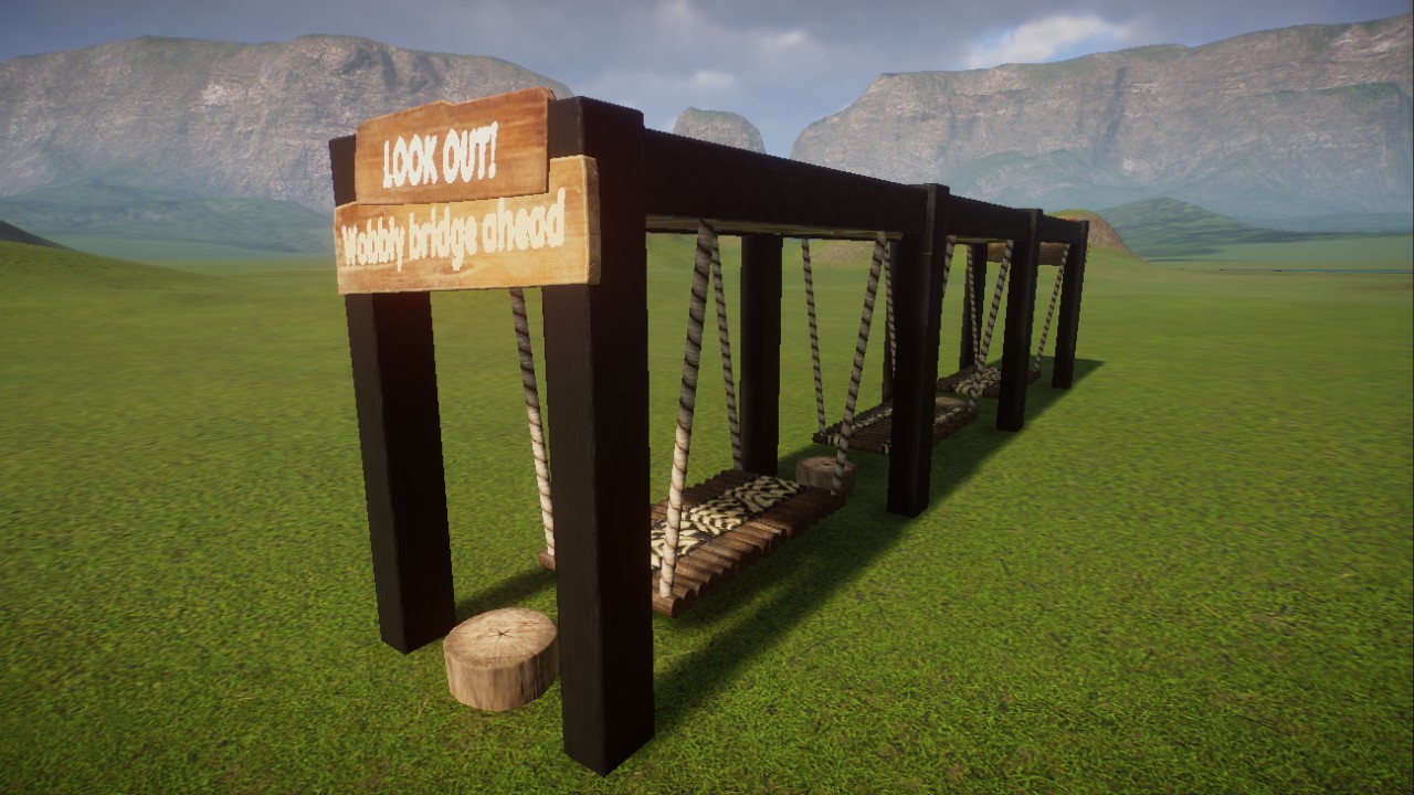 Black and Wood Rope Bridge Enrichment preview