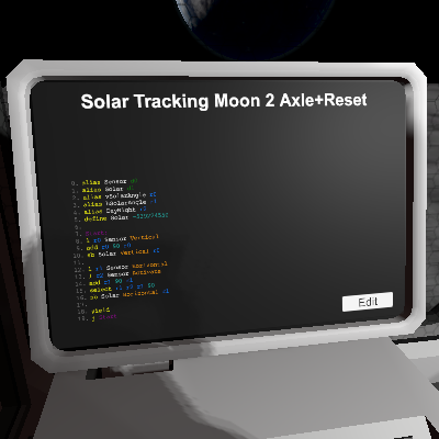 Solar Tracking Moon 2 Axle+Reset