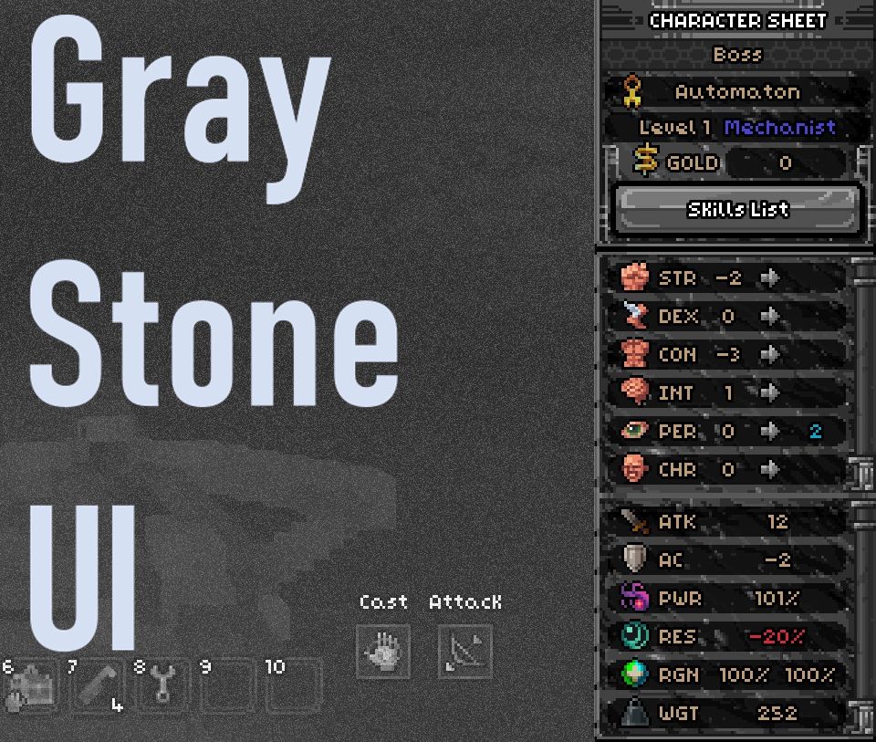 Gray in-game UI (Beta QoD)