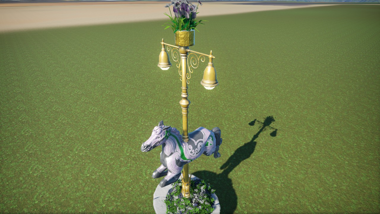 Carousel Horse Light Gray