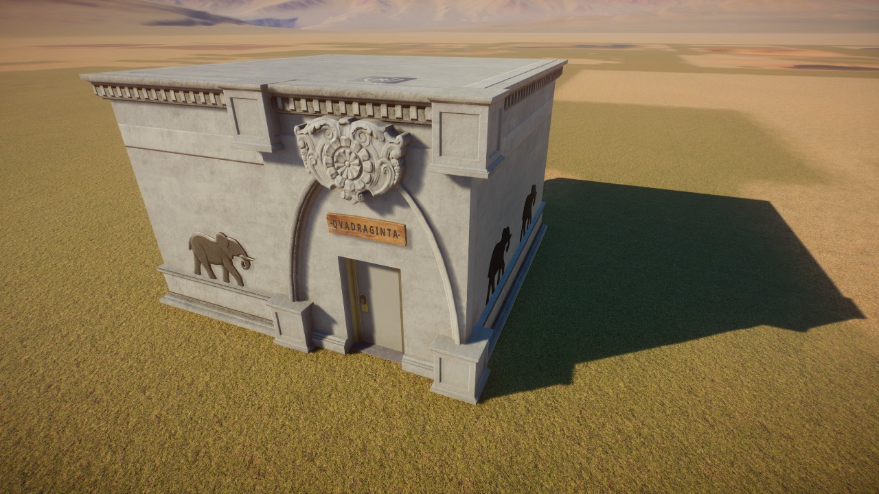 Pantheon Sm. Quarantine with Latin Sign
