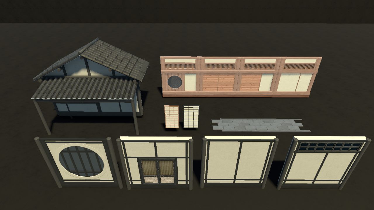 Japanese Teahouse Wall Set