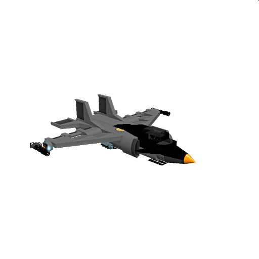 Boosted interceptor with piloted gatling