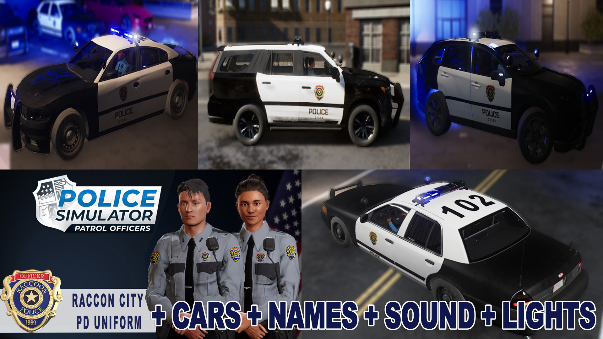 Pack - Resident Evil 3 (RE3) (Cars, Uniform, names, Lights and Sound)