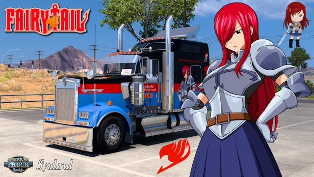 Kenworth W900 Erza Scarlet - Fairy Tail Skin