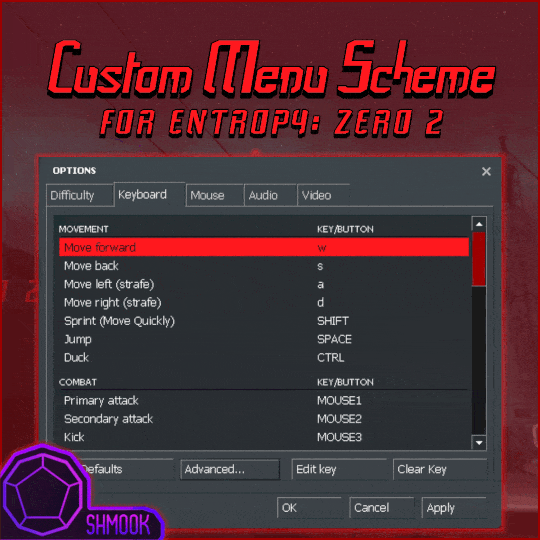 Custom Menu Scheme for Entropy: Zero 2