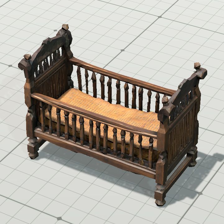 Old wooden crib