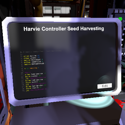 Harvie Controller Seed Harvesting