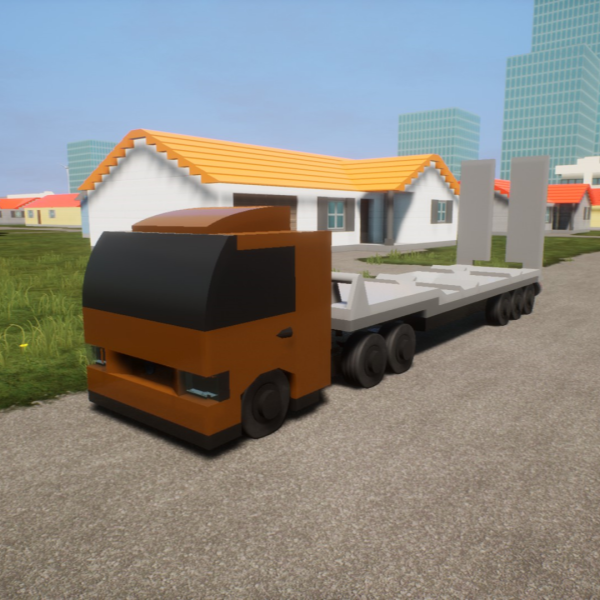 Tiny Tires EU Truck - 3 Axle Car Trailer