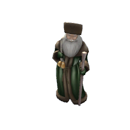 Arctic Santa Statue Green 30cm