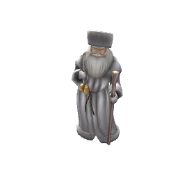 Arctic Santa Statue Gray 30cm