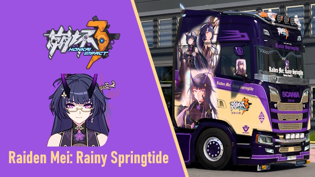 Scania S NG Raiden Mei (Rainy Springtide) - Honkai Impact 3 Skin
