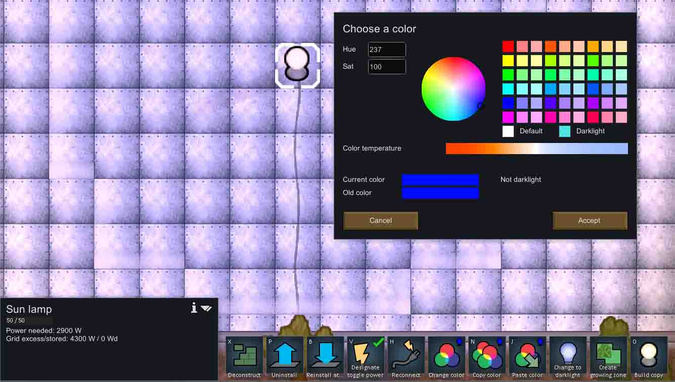 Sunlamp Colored and Darklight