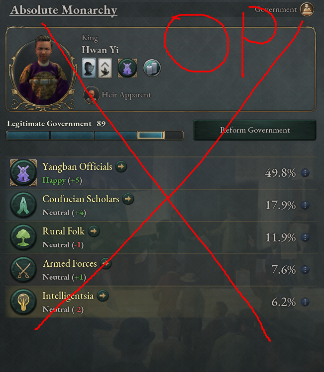 Legitimacy rebalance