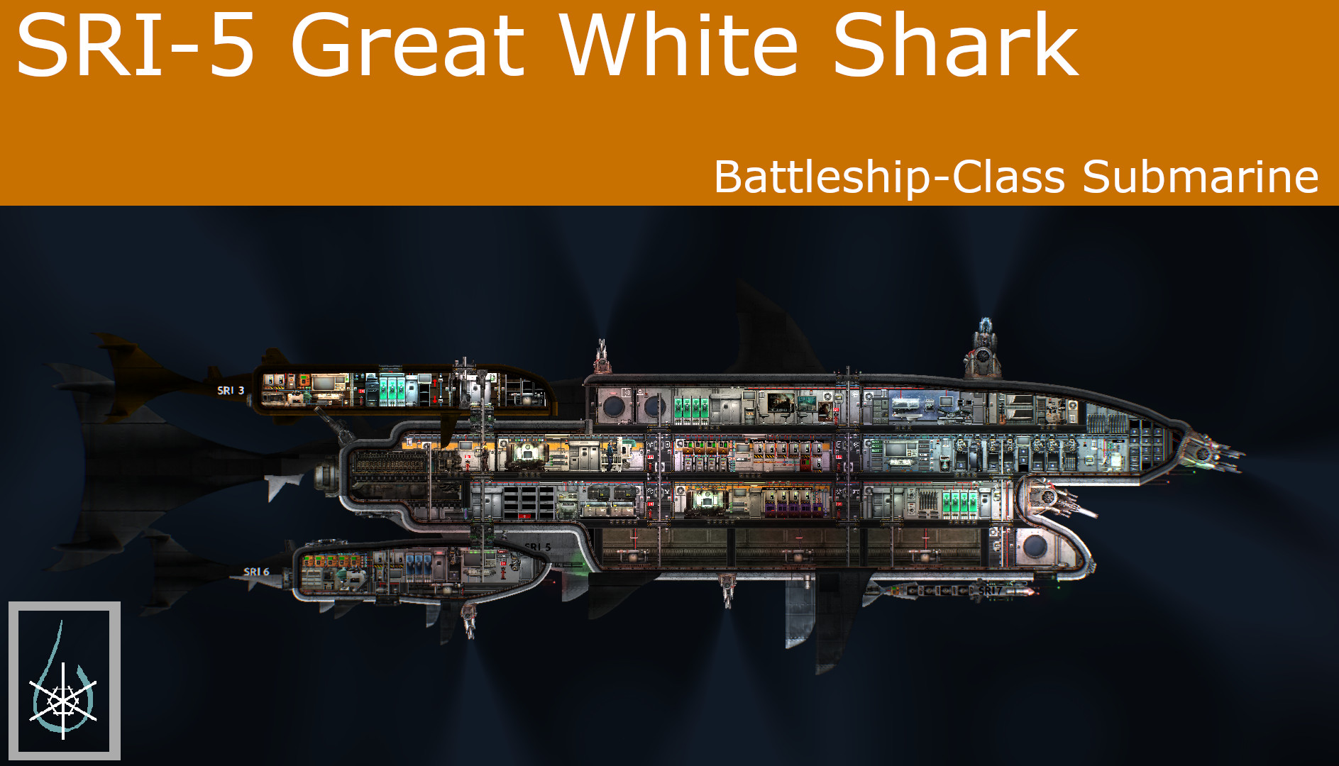 SRI-5 Great White Shark Battleship Submarine – Barotrauma Mod