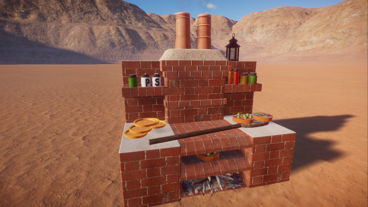 pizza oven, realistic size