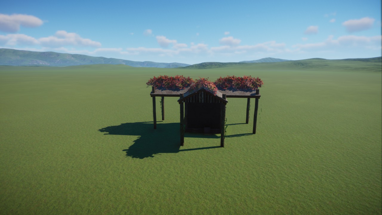 Log Cabin Exhibit With 3 Viewing Sides (Uses Base Items Only) preview