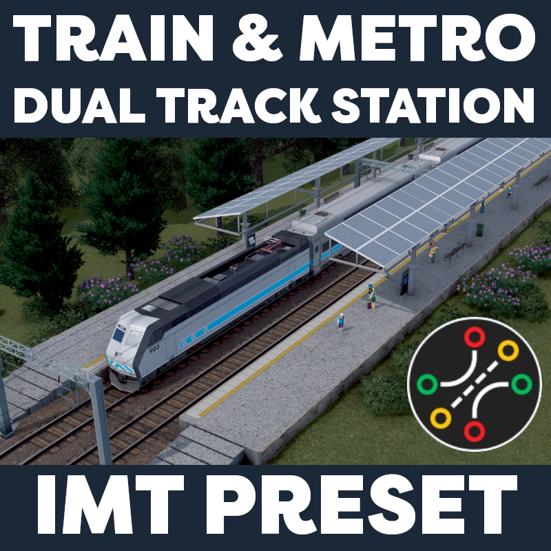 Train and Metro Station - Dual Track - IMT Preset [BORKED BY IMT UPDATE] preview
