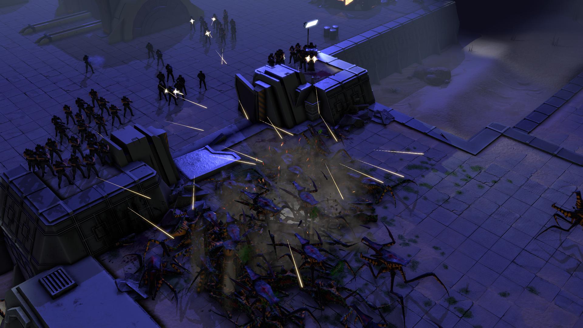 Bugs on night mining outpost