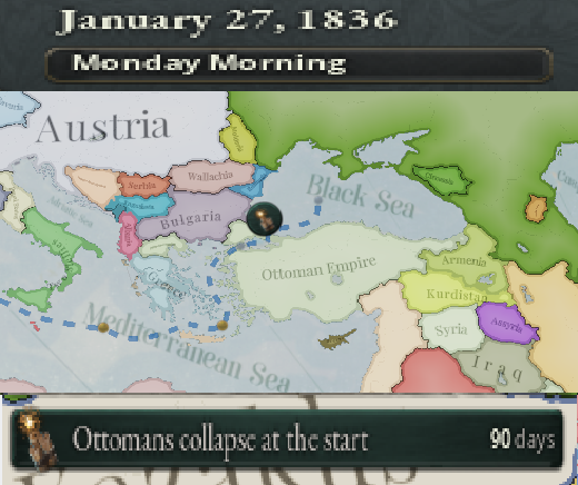 Ottomans collapse at the start