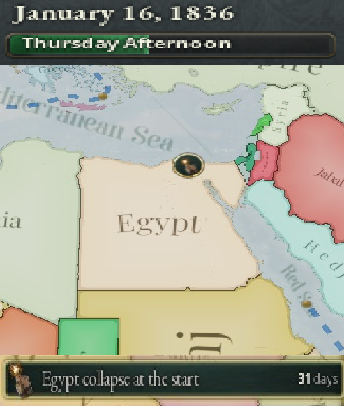 Egypt collapse at the start