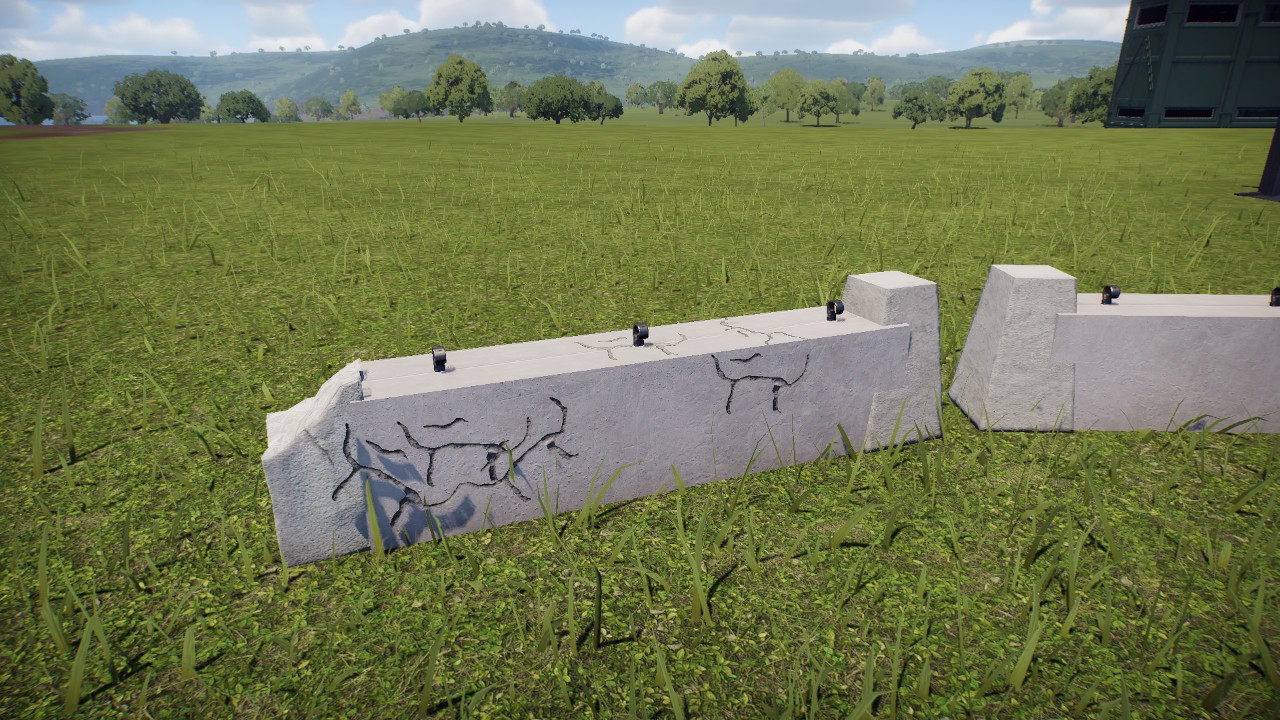 Damaged Road Barrier