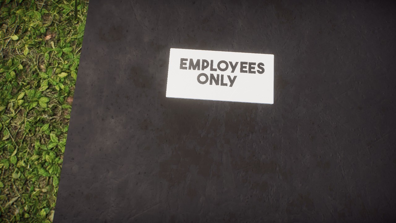 Employees only sign