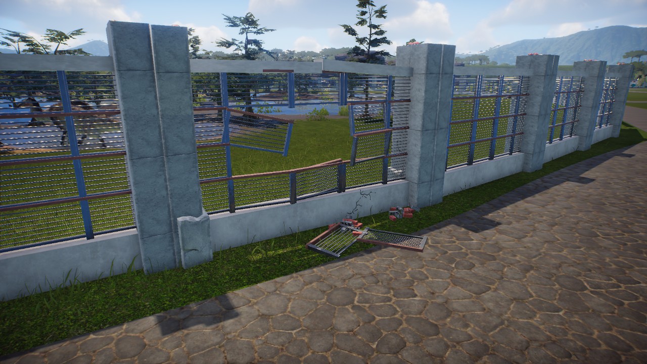 Damaged Enclosure Wall