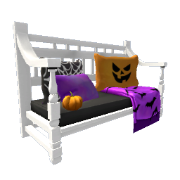 Halloween Spooky Bench - White