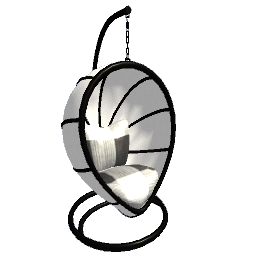 Hanging Egg Chair - Black & White