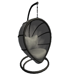 Hanging Egg Chair - Gray & Black