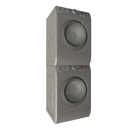 Stacked Washer & Dryer - Gray